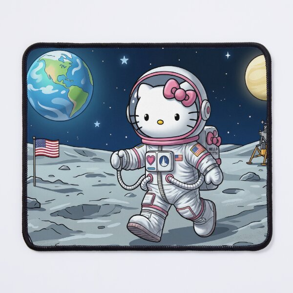 Item preview, Hello Kitty is walking on the Moon designed and sold by myfavoritegifts.