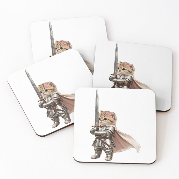 Item preview, Kitten Knight Cute Cat Warrior Meme  designed and sold by Lalanian-Shop.