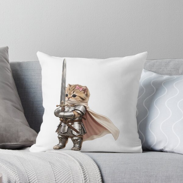 Item preview, Kitten Knight Cute Cat Warrior Meme  designed and sold by Lalanian-Shop.