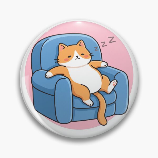 Item preview, Chonky Cat Napping In Armchair designed and sold by DariaDoodleArt.