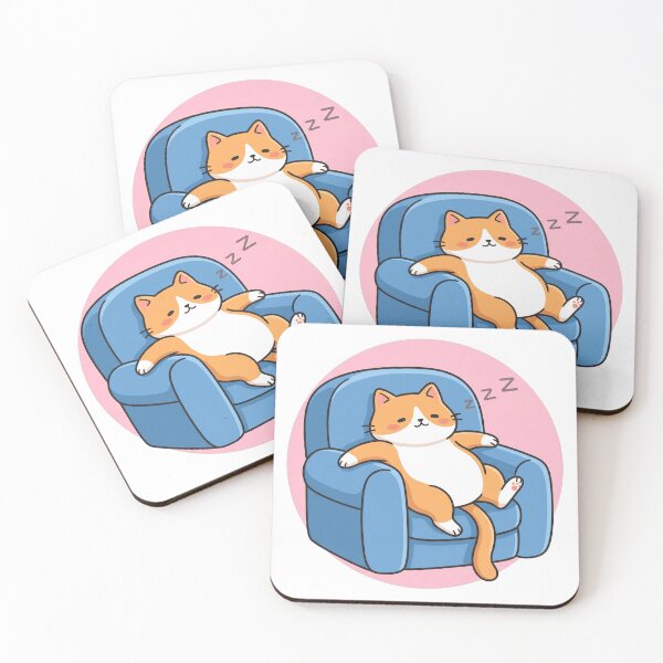 Item preview, Chonky Cat Napping In Armchair designed and sold by DariaDoodleArt.