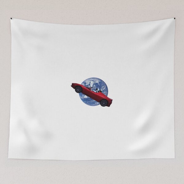 Item preview, Tesla Roadster Starman Over Earth designed and sold by SofaKingTESLA.