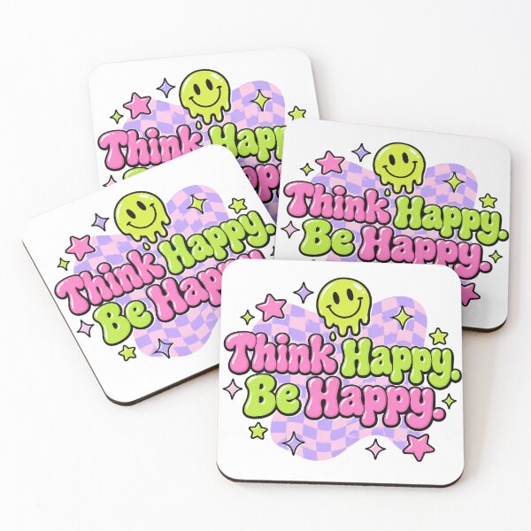 Item preview, Think Happy Be Happy - Y2K Melting Smiley Checkerboard designed and sold by doodle189.