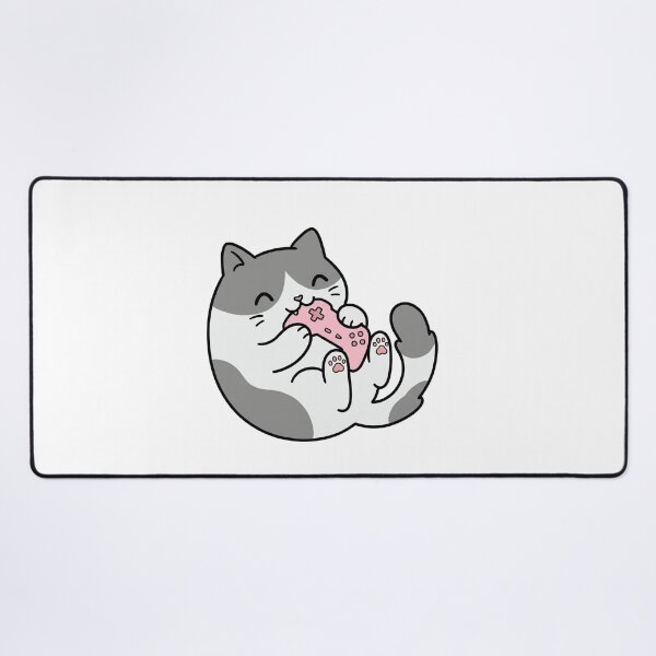 Item preview, Cat Biting A Pink Game Controller designed and sold by DariaDoodleArt.