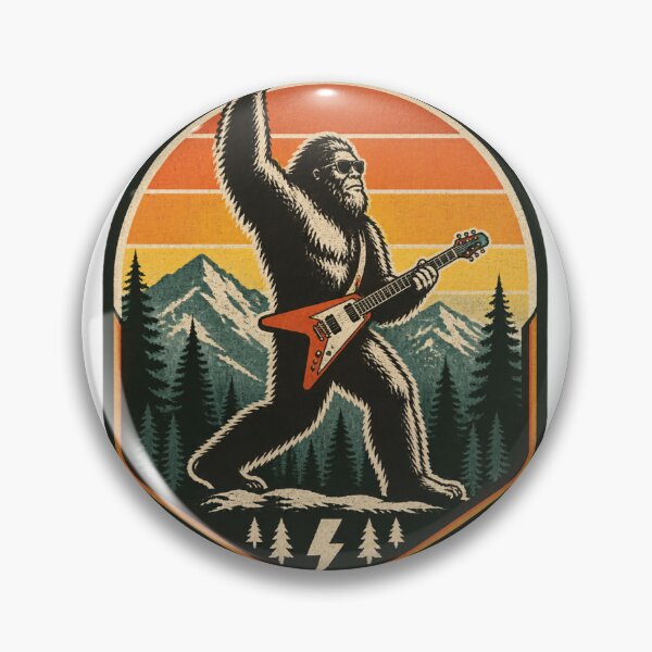 Item preview, Funny Retro Bigfoot Rock and Roll Design for Forest Sasquatch Enthusiasts and Birthday Celebrations LIMITED EDITION designed and sold by Cabowman.