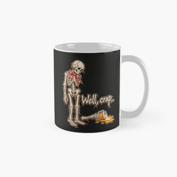 Item preview, Well Crap Skeleton Beer Spill Faux Embroidery Patch Humor designed and sold by AmiGraph.
