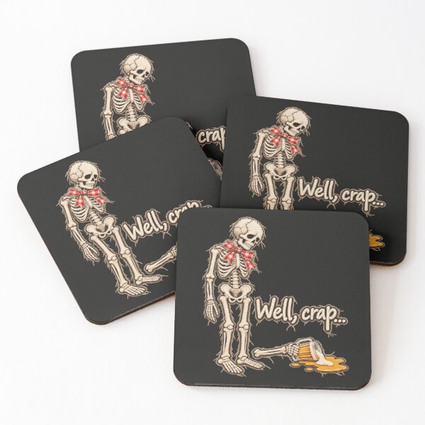 Item preview, Well Crap Skeleton Beer Spill Faux Embroidery Patch Humor designed and sold by AmiGraph.