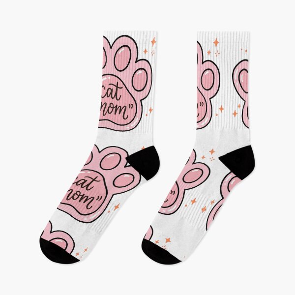 Item preview, Cat Mom Pink Paw Print Quote designed and sold by DariaDoodleArt.