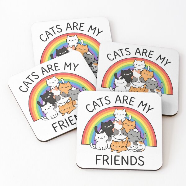Item preview, Cats Are My Friends Rainbow Pile designed and sold by DariaDoodleArt.