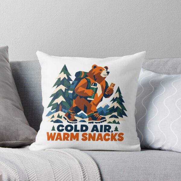Item preview, Cold Air Warm Snacks Winter Hiking Bear designed and sold by TeNovaStudio.