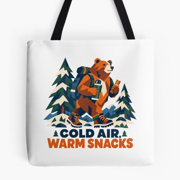 Item preview, Cold Air Warm Snacks Winter Hiking Bear designed and sold by TeNovaStudio.