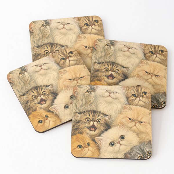 Item preview, Persian Cat Faces Expression Collage designed and sold by merchxwear.