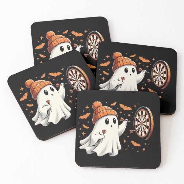 Item preview, Ghost playing darts - Dartboard designed and sold by Panita-Comics.