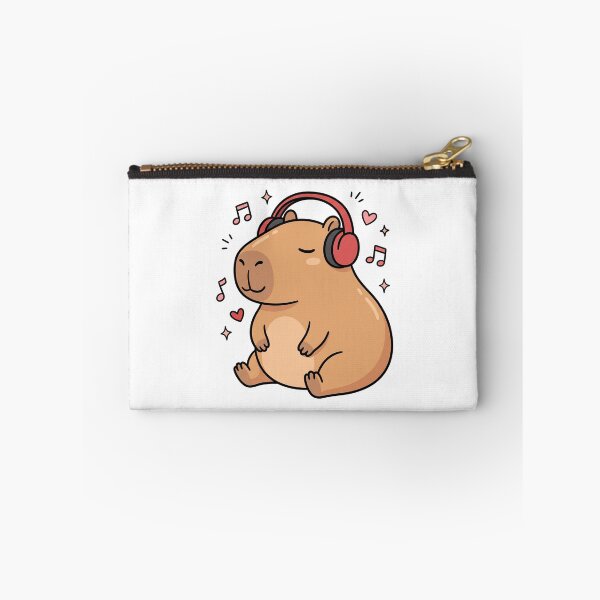 Item preview, Capybara Listening To Music Headphones designed and sold by DariaDoodleArt.