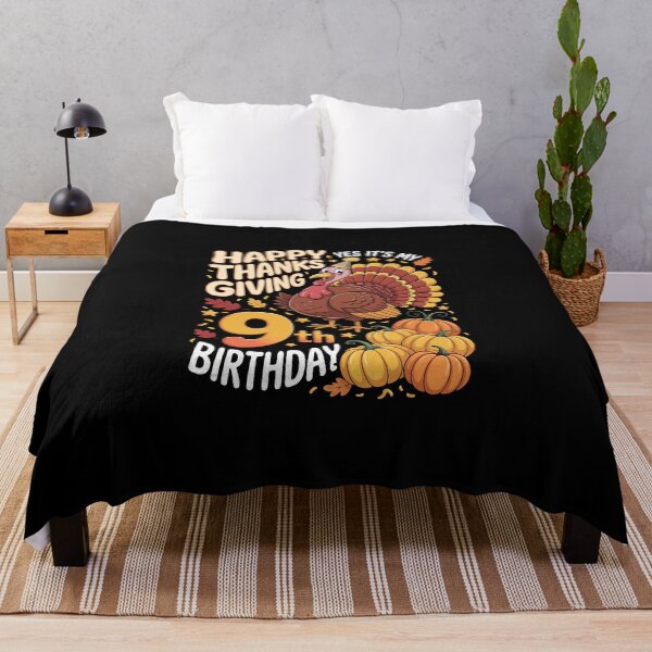 Item preview, HAPPY THANKSGIVING YES IT'S MY 9TH BIRTHDAY designed and sold by jkrphoto.