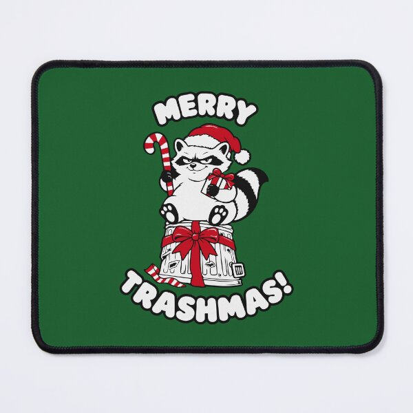 Item preview, Merry Trashmas Funny Raccoon - Santa Hat - Trash Can designed and sold by MalisoStickers.