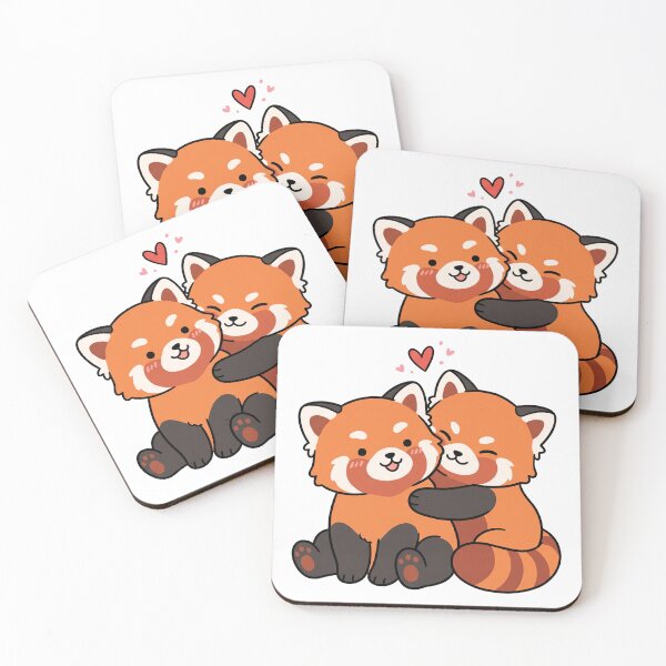 Item preview, Two Red Pandas Hugging Under Heart designed and sold by DariaDoodleArt.