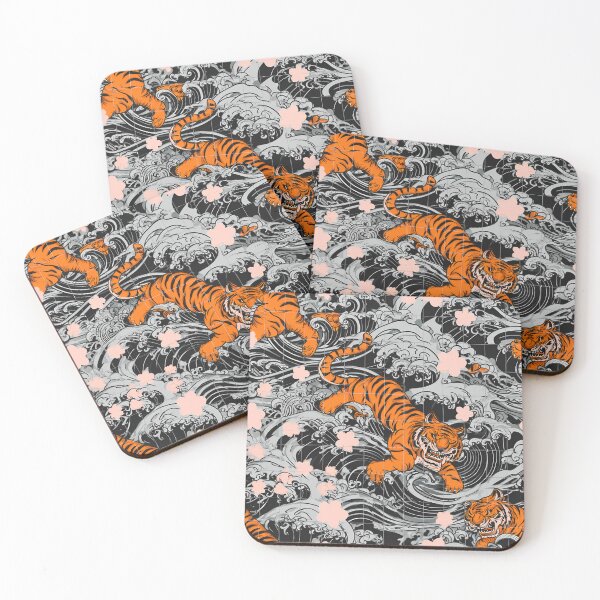 Item preview, Traditional Asian Irezumi Wave Tattoo Pattern 10 designed and sold by The Design Asset Station.