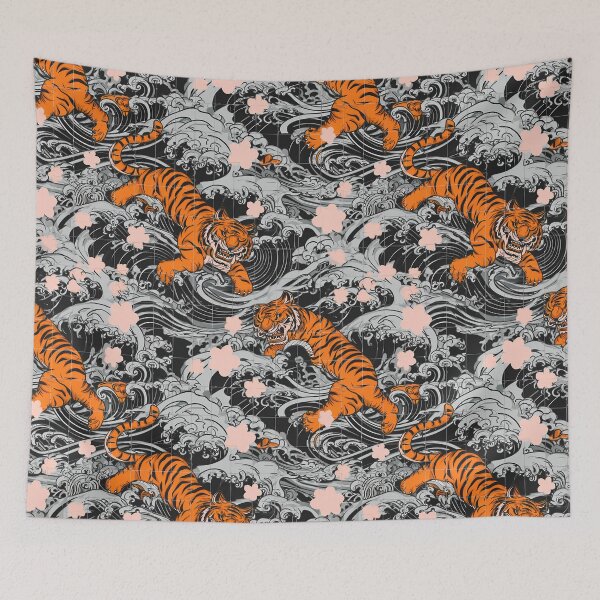 Item preview, Traditional Asian Irezumi Wave Tattoo Pattern 10 designed and sold by The Design Asset Station.