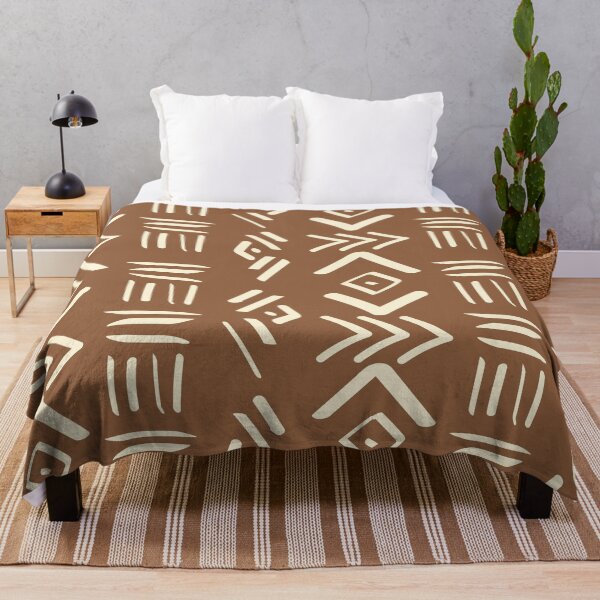 Item preview, Brown Bogolan Patterned Fabric designed and sold by Wolagno.