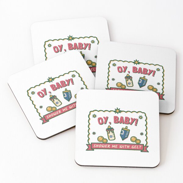 Item preview, Baby Shower Hanukkah Retro Sign Oy Baby Gelt designed and sold by sdcreations210.