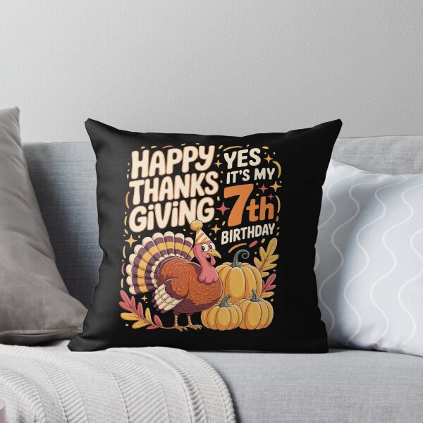Item preview, HAPPY THANKSGIVING YES IT'S MY 7TH BIRTHDAY designed and sold by jkrphoto.