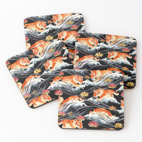 Item preview, Traditional Asian Irezumi Wave Tattoo Pattern 14 designed and sold by The Design Asset Station.