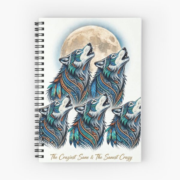 Item preview,  Five Wolves Moon Howling Totem Pack designed and sold by Ahmadhamroush.