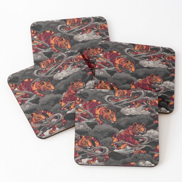 Item preview, Traditional Asian Irezumi Wave Tattoo Pattern 16 designed and sold by The Design Asset Station.