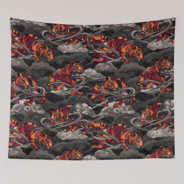 Item preview, Traditional Asian Irezumi Wave Tattoo Pattern 16 designed and sold by The Design Asset Station.