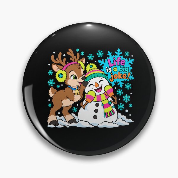 Item preview, Life Is a Big Joke! Cute Reindeer and Snowman Winter Design designed and sold by Aimetoi.