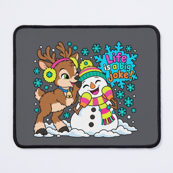 Item preview, Life Is a Big Joke! Cute Reindeer and Snowman Winter Design designed and sold by Aimetoi.