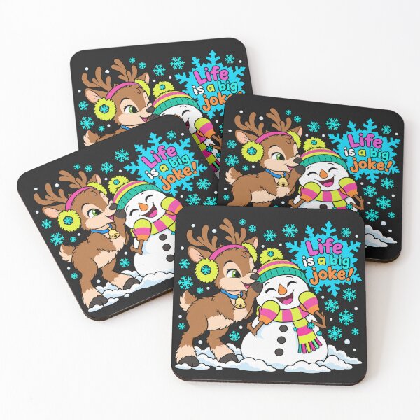 Item preview, Life Is a Big Joke! Cute Reindeer and Snowman Winter Design designed and sold by Aimetoi.