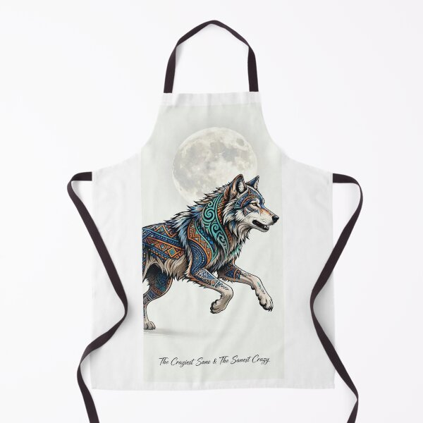 Item preview, Tribal Wolf Running Under Full Moon designed and sold by Ahmadhamroush.