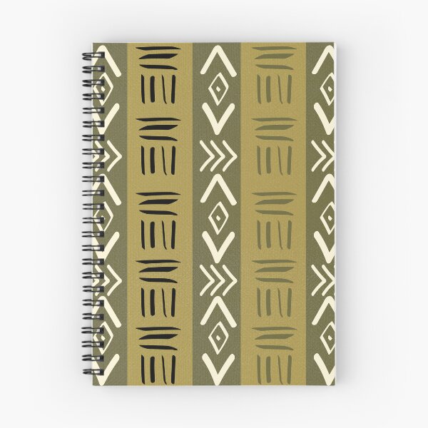 Item preview, Modern Black and gold Bogolan Print - Minimalist African Mudcloth designed and sold by Wolagno.