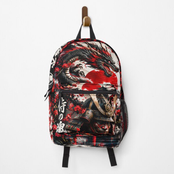 Item preview, Samurai Soul And Dragon's Might Backpack designed and sold by KLERIKSTORE.
