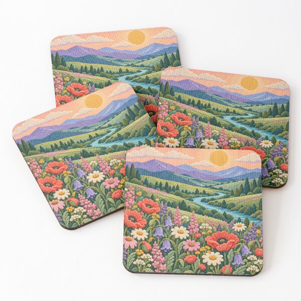 Item preview, knitted landscape designed and sold by MoodleDoon.