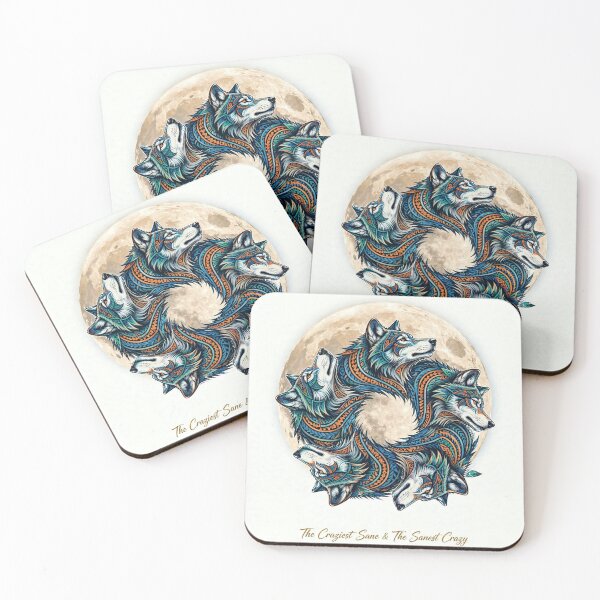 Item preview, Four Wolves Circle Moon Mandala Pack designed and sold by Ahmadhamroush.