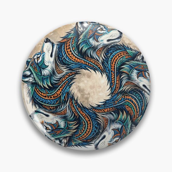 Item preview, Four Wolves Circle Moon Mandala Pack designed and sold by Ahmadhamroush.