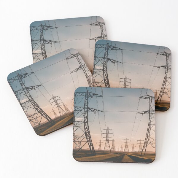 Item preview, Twin Transmission Towers at Sunset Grid designed and sold by Pylon-Bureau.