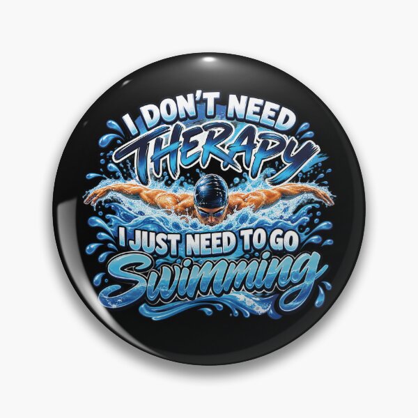 Item preview, I Don't Need Therapy I Just Need to Go Swimming – Funny Swimmer Quote designed and sold by BEE-CREATIVO.