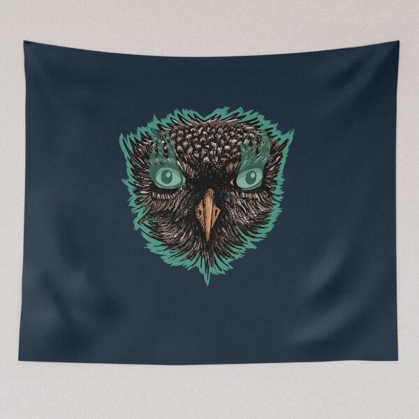 Item preview, Mysterious Owl | Surreal Bird Art | Dark Wildlife Art designed and sold by Half Mess.