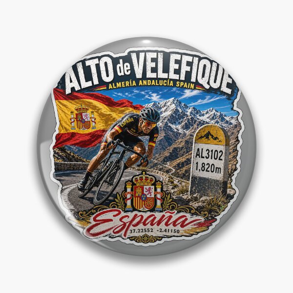 Item preview, Alto de Velefique Spain Almeria Cycling Sticker T-Shirt 03 designed and sold by OuterShellUK.