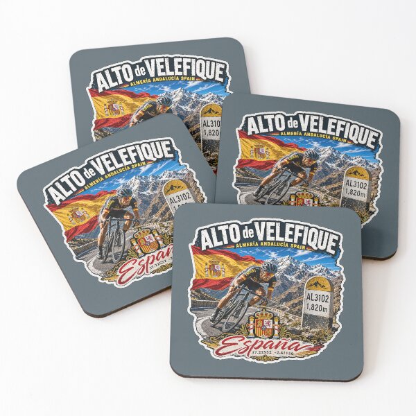 Item preview, Alto de Velefique Spain Almeria Cycling Sticker T-Shirt 03 designed and sold by OuterShellUK.