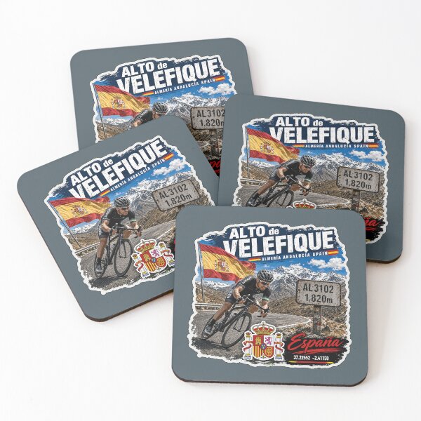 Item preview, Alto de Velefique Spain Almeria Andalusia Cycling Sticker T-Shirt 04 designed and sold by OuterShellUK.