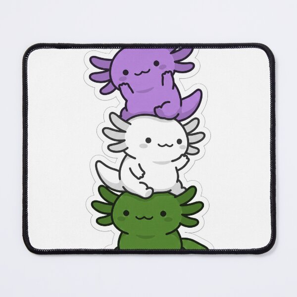 Item preview, Genderqueer Pride Axolotl Stack, Cute Kawaii Axolotls designed and sold by Heathers Store.