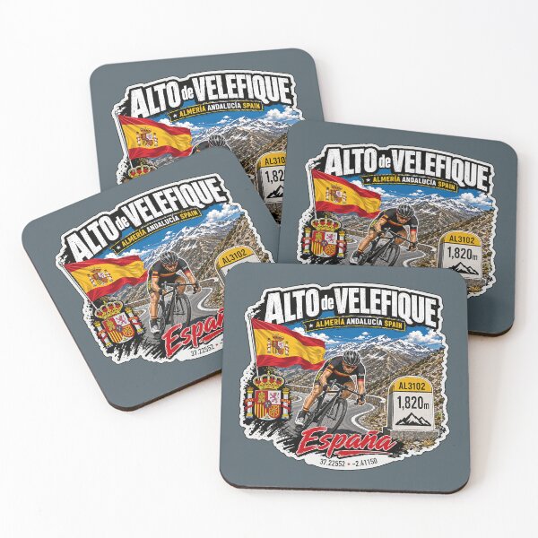 Item preview, Alto de Velefique Spain Almeria Andalusia Cycling Sticker T-Shirt 05 designed and sold by OuterShellUK.