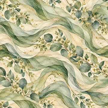 Artwork thumbnail, Eucalyptus Ribbons by LittlePatterns