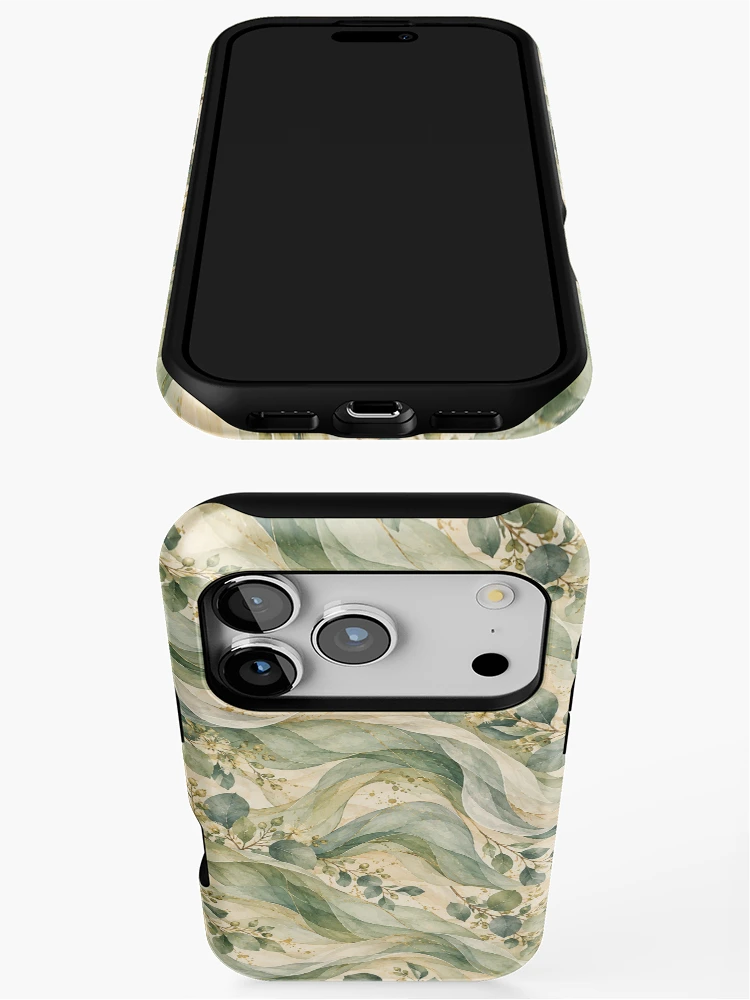 Thumbnail 3 of 4, iPhone Case, Eucalyptus Ribbons designed and sold by LittlePatterns.