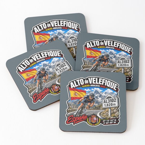 Item preview, Alto de Velefique Spain Almeria Andalusia Cycling Sticker T-Shirt 06 designed and sold by OuterShellUK.